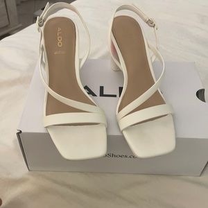 Short heels shoes (by  Aldo) white size 8.5